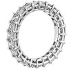 Women'S Rings | Blue Nile Asscher Cut Diamond Eternity Ring In 14K White Gold (3 Ct. Tw.)