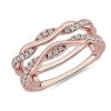 Women'S Rings | Blue Nile Double Twist Diamond Insert In 14K Rose Gold (1/4 Ct. Tw.)