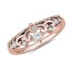 Rings | Blue Nile Intricate Crown Jewel Diamond Ring In 14K Rose Gold (1/4 Ct. Tw.)