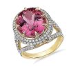 Rings | Blue Nile Extraordinary Collection: Pink Tourmaline And Diamond Ring In 18K Yellow Gold