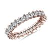 Women'S Rings | Blue Nile Princess Cut Diamond Eternity Ring In 14K Rose Gold (2 Ct. Tw.)