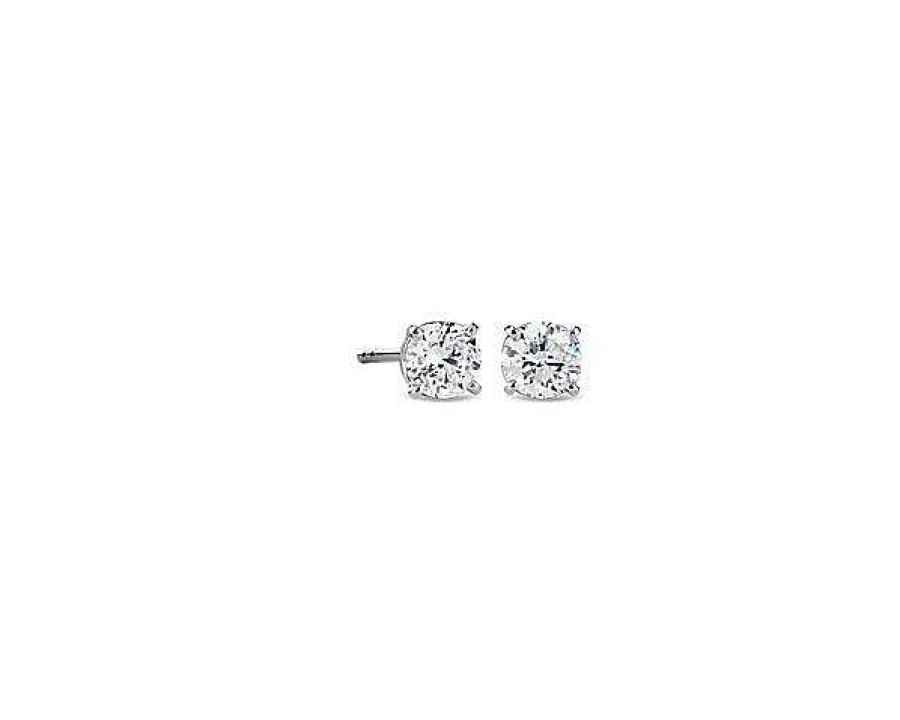 Earrings | Blue Nile Petal Detail Diamond Stud Earrings In 18K White Gold (3/4 Ct. Tw.)