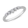 Rings | Blue Nile Tiara Pav Diamond Ring In 14K White Gold (1/3 Ct. Tw.)