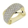 Rings | Blue Nile Diamond Crossover Fashion Ring In 14K Yellow Gold (1 1/2 Ct. Tw.)