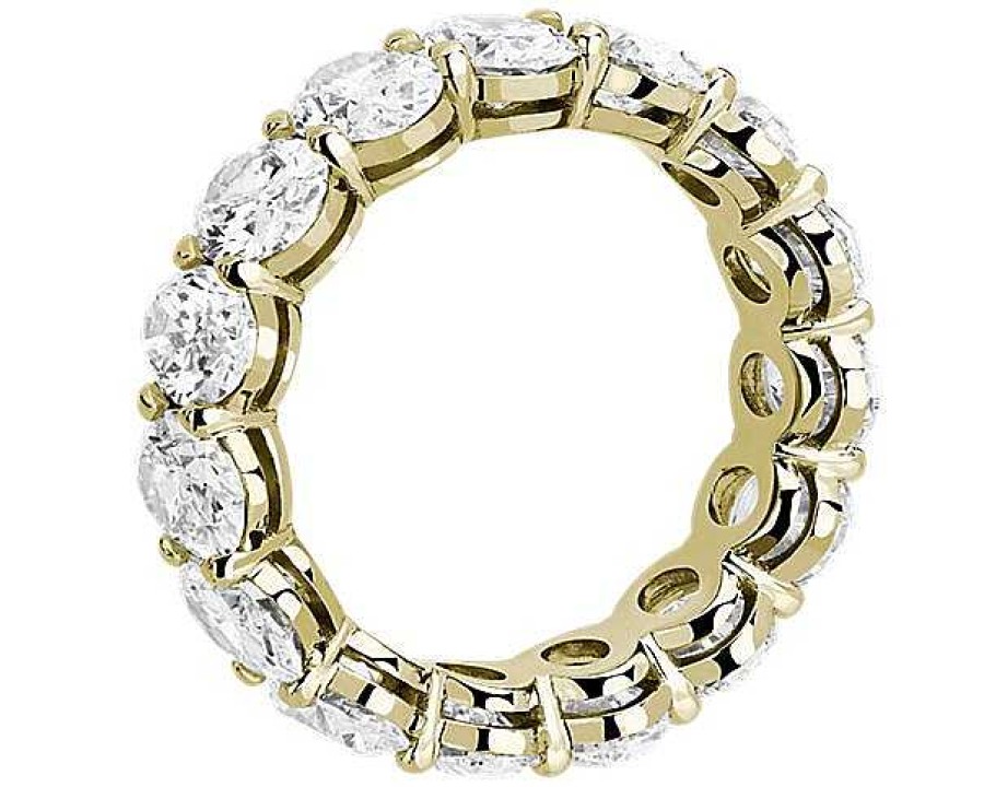 Women'S Rings | Blue Nile Lab Grown Diamond Oval Cut Eternity Ring In 14K Yellow Gold (6 Ct. Tw.)