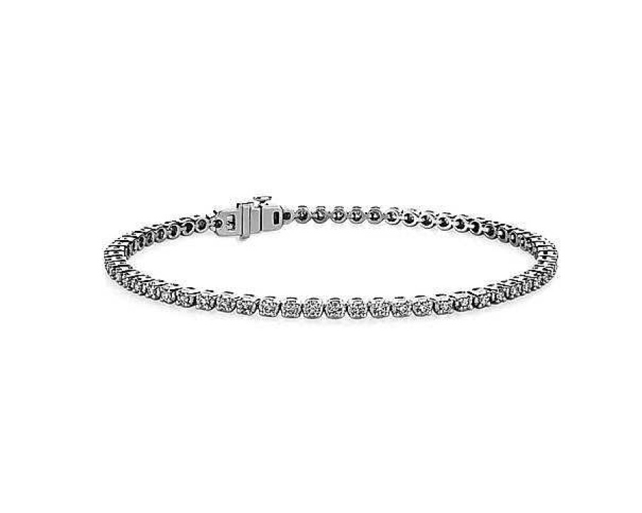 Bracelets | Blue Nile Lab Grown Diamond Tennis Bracelet In 14K White Gold (1 Ct. Tw.)