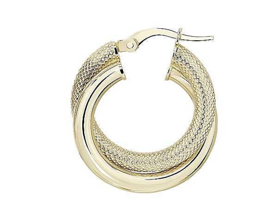 Earrings | Blue Nile Double Hoop Earrings In 14K Italian Yellow Gold