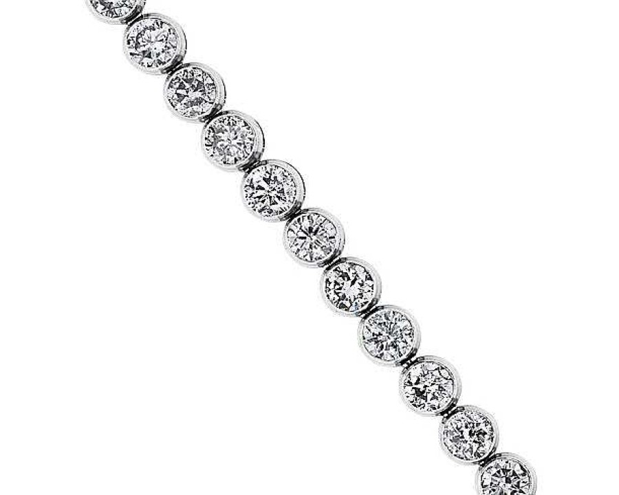 Bracelets | Blue Nile Floating Diamond Tennis Bracelet In 14K White Gold (3 Ct. Tw.)