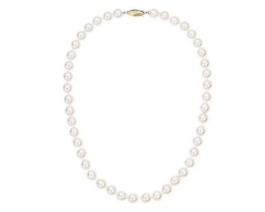 Necklaces | Blue Nile 24" Classic Akoya Cultured Pearl Strand Necklace In 18K Yellow Gold (8.0-8.5Mm)