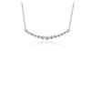 Necklaces | Blue Nile Diamond Curved Bar Necklace In 18K White Gold (2 Ct. Tw.)