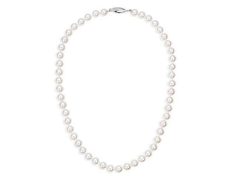 Necklaces | Blue Nile 20" Classic Akoya Cultured Pearl Strand Necklace In 18K White Gold (7.0-7.5Mm)