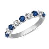 Women'S Rings | Blue Nile Floating Sapphire And Diamond Anniversary Ring In Platinum (3Mm)