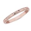 Women'S Rings | Blue Nile Milgrain Swirl Stackable Ring In 14K Rose Gold (2Mm)