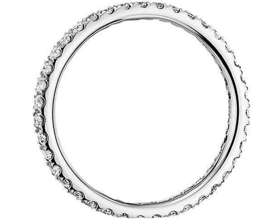 Women'S Rings | Blue Nile Riviera Pav Diamond Eternity Ring In Platinum (1/2 Ct. Tw.)