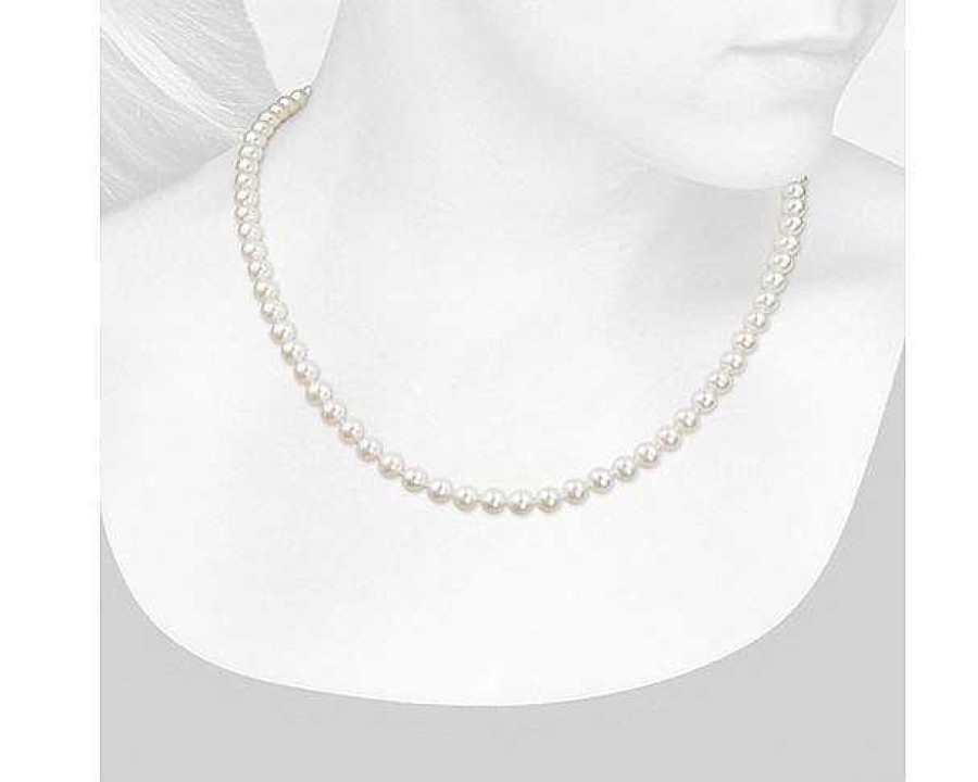 Necklaces | Blue Nile 16" Freshwater Cultured Pearl Strand With 14K Yellow Gold (6-6.5Mm)