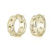 Earrings | Blue Nile Round Braided Huggies In 14K Italian Yellow Gold