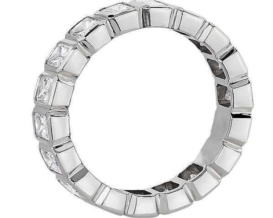 Women'S Rings | Blue Nile Bezel Radiant Diamond Eternity Ring In Platinum (3 Ct. Tw.)