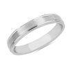 Men'S Rings | Blue Nile Brushed Inlay Wedding Ring In Platinum (4Mm)