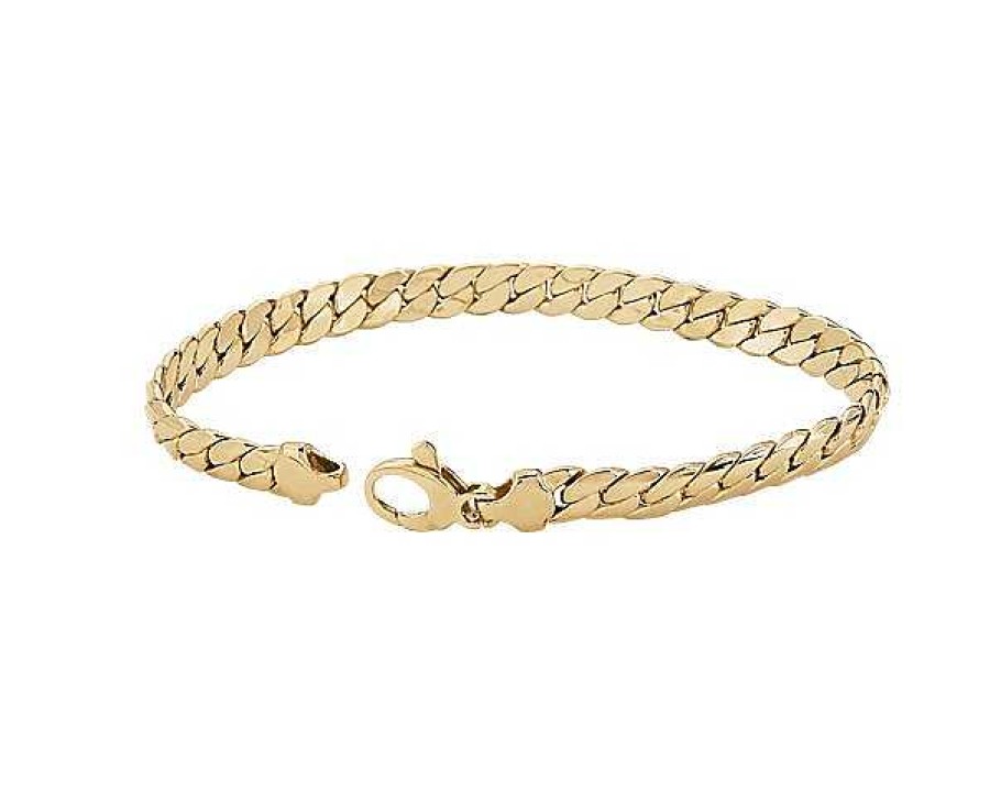 Bracelets | Blue Nile 7.5" Polished Fancy Link Bracelet In 14K Yellow Gold Yellow (6 Mm)