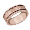 Men'S Rings | Blue Nile Star Of David Wedding Ring In 14K Rose Gold (8Mm)