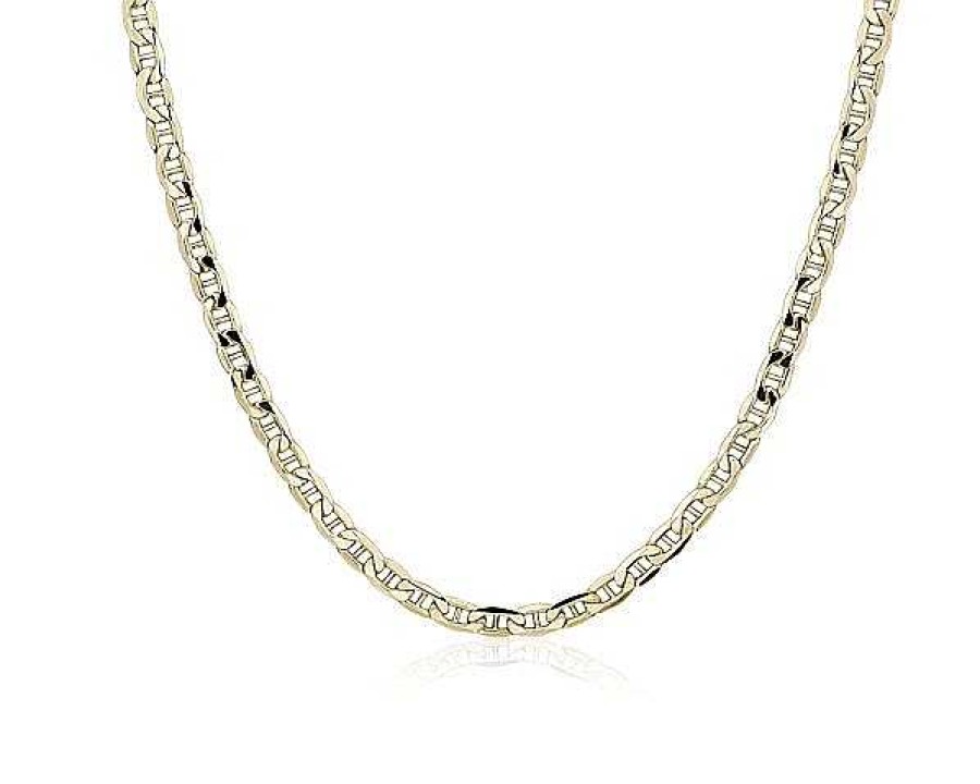 Necklaces | Blue Nile 24" High Polish Anchor Chain In 14K Yellow Gold (4.8 Mm)