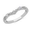 Women'S Rings | Blue Nile Romantic Round And Marquise Curved Diamond Ring In 14K White Gold (1/4 Ct. Tw.)