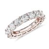 Women'S Rings | Blue Nile Lab Grown Diamond Cushion Cut Eternity Ring In 14K Rose Gold (6 Ct. Tw.)