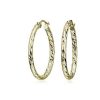 Earrings | Blue Nile Hammered Hoop Earrings In 14K Italian Yellow Gold