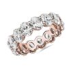 Women'S Rings | Blue Nile Lab Grown Diamond Oval Cut Eternity Ring In 14K Rose Gold (6 Ct. Tw.)