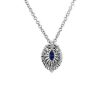 Necklaces | Blue Nile Sapphire And Diamond Pendant In 14K White Gold