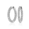 Earrings | Blue Nile Tessere Eternity Diamond Hoop Earrings In 14K White Gold (3 Ct. Tw.)