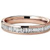 Women'S Rings | Blue Nile Channel Set Baguette-Cut Diamond Ring In 18K Rose Gold (1/2 Ct. Tw.)