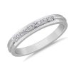 Men'S Rings | Blue Nile Men'S Princess And Round Diamond Wedding Ring In Platinum (1/5 Ct. Tw.)