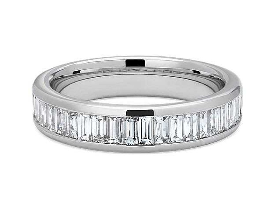 Women'S Rings | Blue Nile Channel Set Baguette Diamond Ring In 18K White Gold (1 Ct. Tw.)