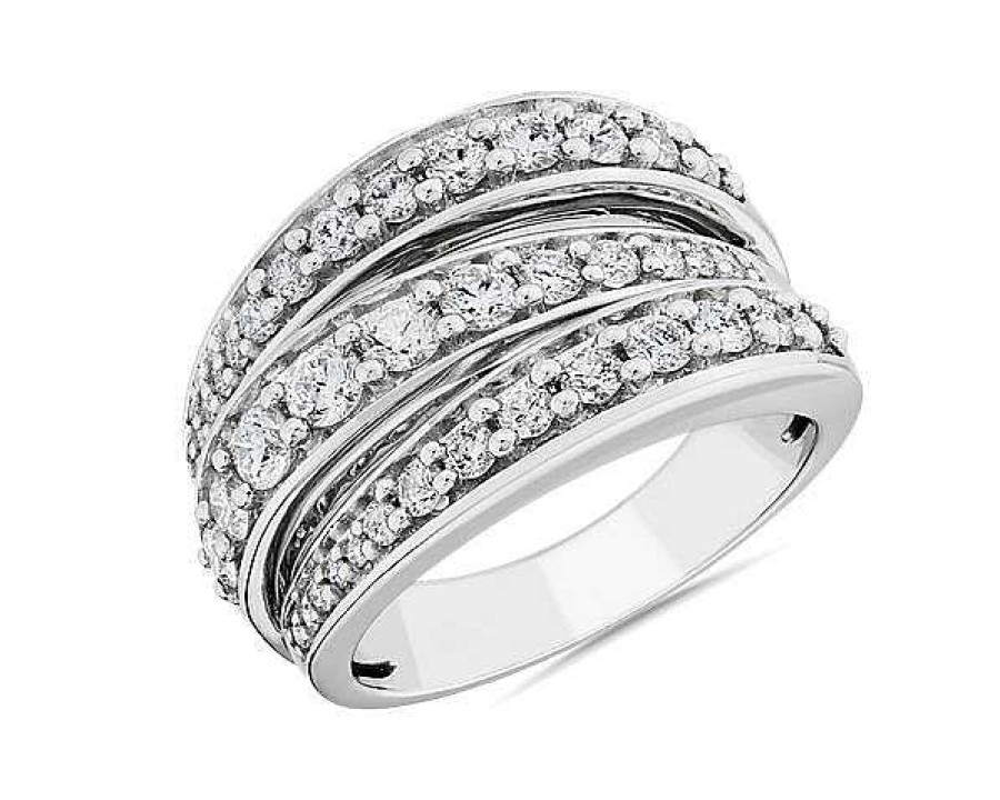 Rings | Blue Nile Channel Set Fashion Ring In 14K White Gold (1 1/4 Ct. Tw.)