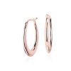 Earrings | Blue Nile Oval Hoop Earrings In 14K Italian Rose Gold (25 X 17 Mm)