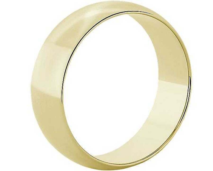 Men'S Rings | Blue Nile Mid-Weight Comfort Fit Wedding Ring In 14K Yellow Gold (7Mm)