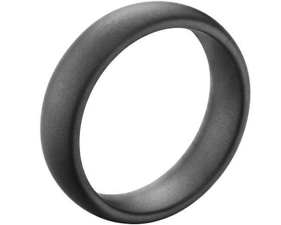 Men'S Rings | Blue Nile Comfort Fit Gray Wedding Ring In Tungsten (6Mm)