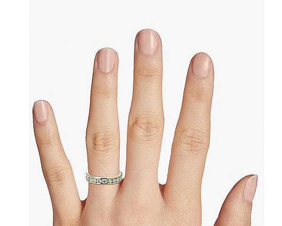 Women'S Rings | Blue Nile Channel Set Diamond Eternity Ring In 14K Yellow Gold (2 Ct. Tw.)