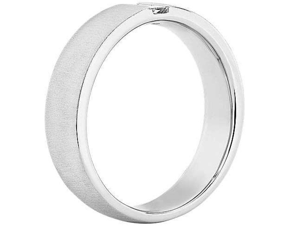 Rings | Blue Nile Zac Zac Posen Brushed Finish Baguette Diamond Ring In Platinum (5 Mm, 1/6 Ct. Tw.)