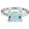 Rings | Blue Nile Aquamarine East West Ring In 14K White Gold (9X7Mm)