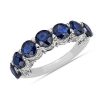 Rings | Blue Nile Sapphire 7-Stone And Hidden Diamond Halo Ring