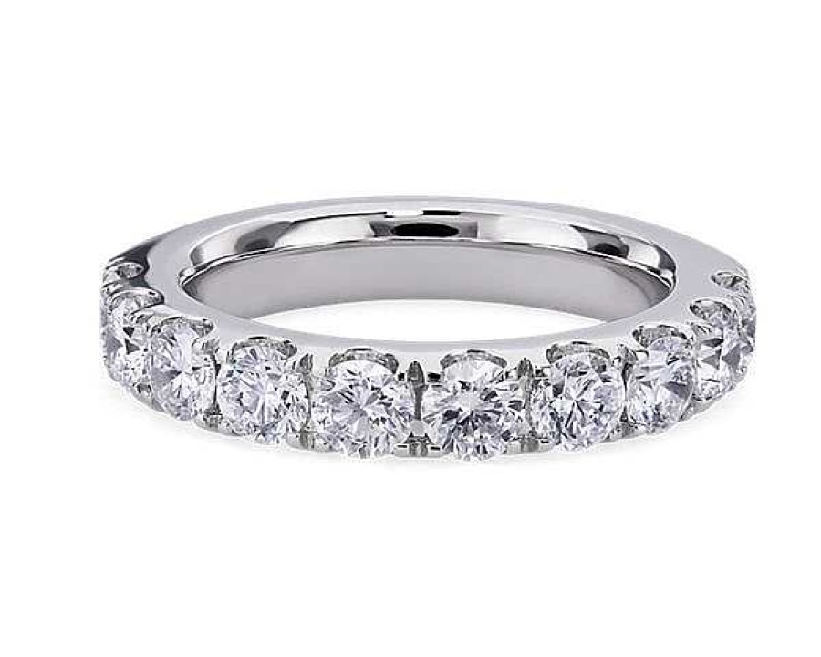 Women'S Rings | Blue Nile Lab Grown Diamond Pave Band In 14K White Gold (1 Ct. Tw.)