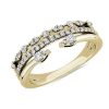 Women'S Rings | Blue Nile Open Stacked Diamond Ring In 14K Yellow Gold (1/3 Ct. Tw.)