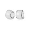 Earrings | Blue Nile Wide Huggie Earrings In 14K Italian White Gold