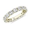 Women'S Rings | Blue Nile Lab Grown Diamond Cushion Cut Eternity Ring In 14K Yellow Gold (5 Ct. Tw.)