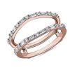 Women'S Rings | Blue Nile Baguette And Round Diamond Insert In 18K Rose Gold (1/2 Ct. Tw.)