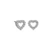 Earrings | Blue Nile Diamond Heart Earrings In 14K White Gold (1/2 Ct. Tw.)