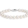 Bracelets | Blue Nile 8" Classic Akoya Cultured Pearl Bracelet In 18K White Gold (7.5-8.0Mm)