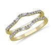 Women'S Rings | Blue Nile Curved Baguette And Round Diamond Ring Insert In 18K Yellow Gold (3/8 Ct. Tw.)